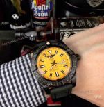 Luxury Copy Breitling Avenger Diamond Bezel Yellow Dial Watches